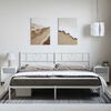 vidaXL Bedframe met hoofdbord metaal wit 193x203 cm