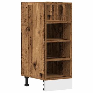 vidaXL Onderkast Riga 30x44,5x81,5 cm bewerkt hout oud houtkleurig