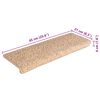 vidaXL Trapmatten 15 st 65x21x4 cm Goud Rechthoekige Rand