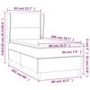 vidaXL Boxspring met matras stof zwart 80x200 cm