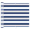vidaXL Balkon Scherm Blauw en Wit 100 x 500 cm PU gecoat oxford alu
