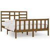 vidaXL Bedframe massief hout honingbruin 150x200 cm