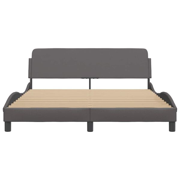 vidaXL Bedframe "Dover" kunstleer grijs 160x200 cm