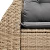 vidaXL Tuinbank 2-zits met kussens poly rattan beige