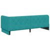 vidaXL Hoekbedframe met matras Turquoise 80 x 200 cm Fluweel