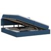 vidaXL LED Opslagbed met Matras Blauw 200 x 200 cm Stof
