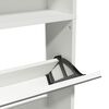 vidaXL Schoenenkast met 4 spiegels 63x17x134 cm wit