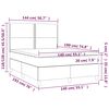 vidaXL Boxspring met matras stof donkergrijs 140x190 cm