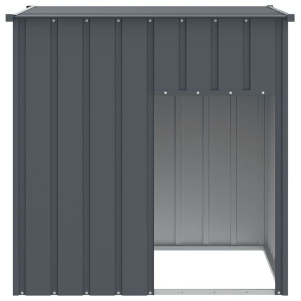 vidaXL Hondenhok met dak antraciet 110x103x109 cm gegalvaniseerd staal