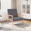 vidaXL Fauteuil stof donkergrijs