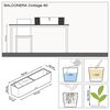 LECHUZA Plantenbak BALCONERA Cottage 80 ALL-IN-ONE granietkleurig