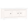 vidaXL Schoenenkast 110x38x45,5 cm massief grenenhout wit
