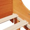 vidaXL Bed met boekenkast zonder matras hout wasbruin 100x200 cm