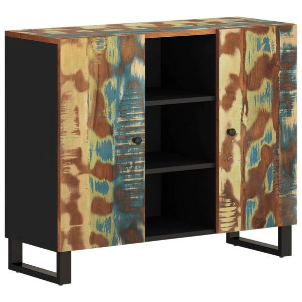 vidaXL Dressoir met 2 deuren 90x33x75 cm massief gerecycled hout