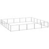 vidaXL Hondenkennel 25 m&sup2; staal zilverkleurig