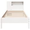 vidaXL Bed met boekenkast zonder matras grenenhout wit 90x200 cm