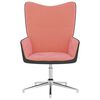 vidaXL Relaxstoel fluweel en PVC roze