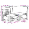 vidaXL Tuinbank 2-zits met kussens massief acaciahout