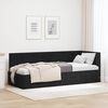 vidaXL Hoekbedframe met hoofdeinde Zwart 80 cm x 200 cm Fluweel