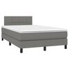 vidaXL Boxspring met matras stof donkergrijs 120x190 cm