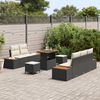 vidaXL Tuinbankenset 8 pcs Zwart poly rattan