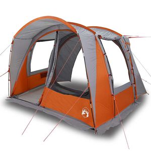 vidaXL Autotent 4-persoons waterdicht grijs en oranje