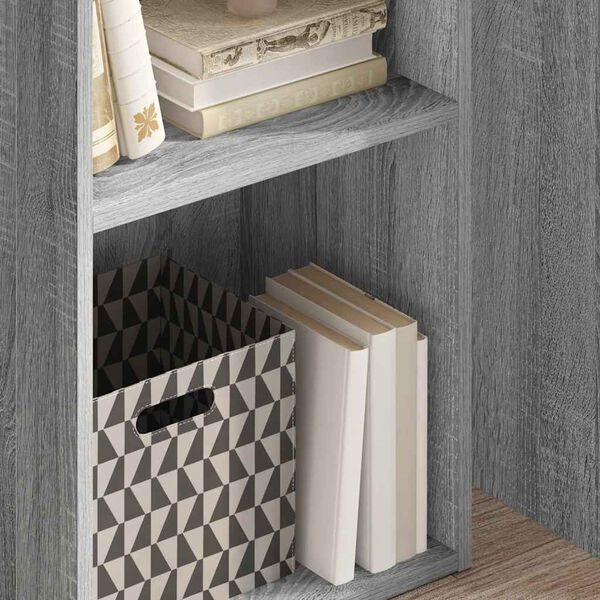 vidaXL Boekenkast 40x30x77 cm bewerkt hout grijs sonoma eikenkleurig