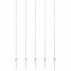 vidaXL Ingelaten hekpost 5 pcs Zilverkleurig 200 cm Gepoedercoat staal