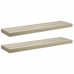 vidaXL Wandschappen zwevend 2 st 90x23,5x3,8 cm MDF eikenkleurig