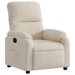 vidaXL Fauteuil verstelbaar microvezelstof beige