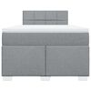 vidaXL Boxspring met matras stof lichtgrijs 120x190 cm