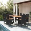 vidaXL 9-delige Tuinset poly rattan zwart