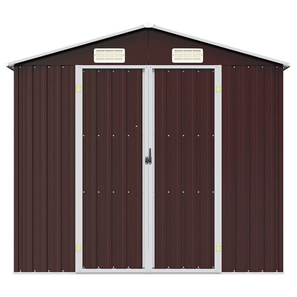 vidaXL Tuinschuur 205x129x183 cm gegalvaniseerd staal bruin