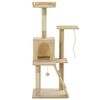 vidaXL Kattenkrabpaal met sisal krabpalen 120 cm beige