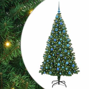 vidaXL Kunstkerstboom Groen 180 cm PVC en Staal en Kunststof