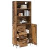 vidaXL Hoge kast met lade 2 pcs Oudhout Bewerkt hout