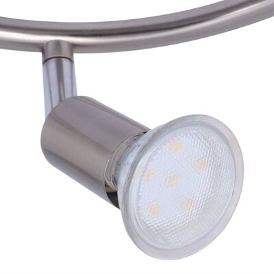 vidaXL plafondlamp met 3 led-spotlights satijn nikkel