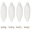 vidaXL Bootstootkussens 4 st &Oslash; 11x40 cm PVC wit
