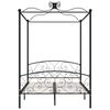 vidaXL Hemelbedframe metaal zwart 140x200 cm