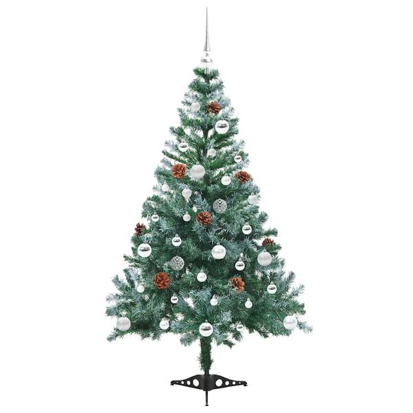 vidaXL Kunstkerstboom met 150 LED Groen 150 cm PVC en Staal