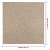 vidaXL Vloerkleed ZIZUR beige binnen en buiten 120x120 cm jute look