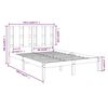 vidaXL Bedframe zonder matras massief grenenhout wit 140x190 cm