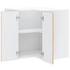 vidaXL Keukenwandhoekkast Lucca bewerkt hout hoogglans wit