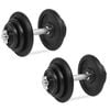vidaXL 18-delige Halterset 40 kg gietijzer