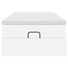 vidaXL Ottoman bed met matras 90x190cm kunstleer wit