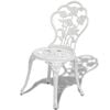 vidaXL Bistrostoelen 2 st gietaluminium wit