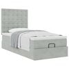 vidaXL Ottoman bed met matrassen 90x190cm fluweel lichtgrijs