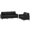 vidaXL 2-delige Loungeset met kussens fluweel zwart