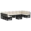 vidaXL Tuinbankenset 11 st Zwart poly rattan