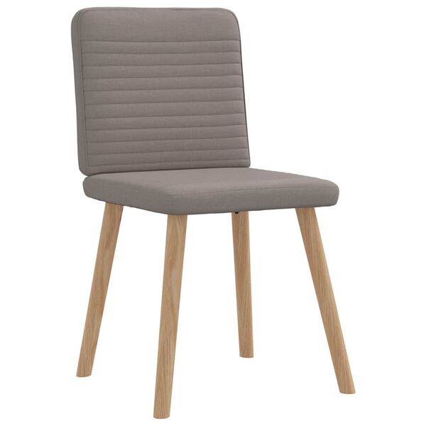 vidaXL Eetkamerstoelen draaibaar 2 st stof taupe